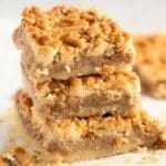 pin image with the title apricot jam cake.