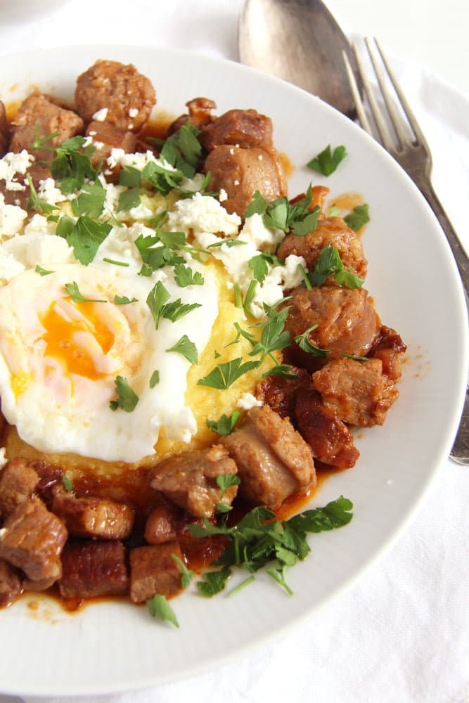 Romanian sausage stew with pork