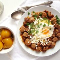 Moldavian Stew with Cheese and Eggs.