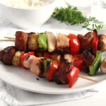 skewers-pork-vegetables skewers pork vegetables 150x150 Grilled Pork, Ham and Vegetables Skewers