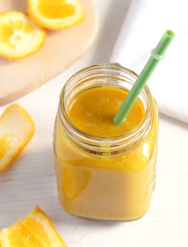 Apple Orange Smoothie with Turmeric and Banana - Where Is My Spoon