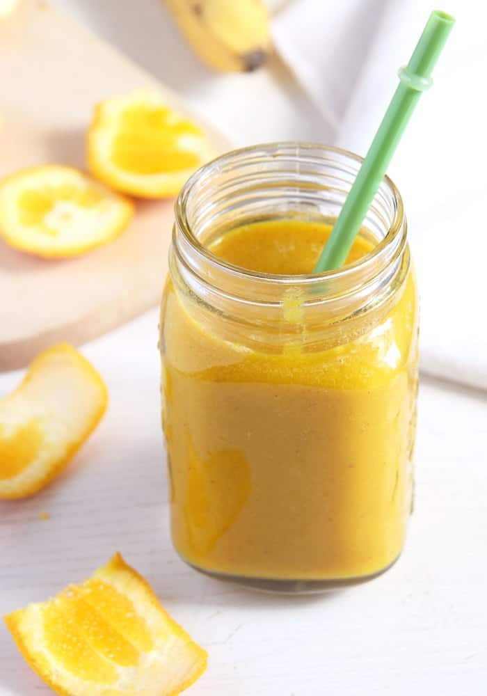 Apple Orange Smoothie with Turmeric and Banana - Where Is My Spoon