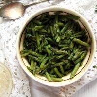 romanian green beans with garlic sauce