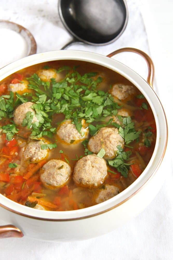 Vegetable Meatball Soup