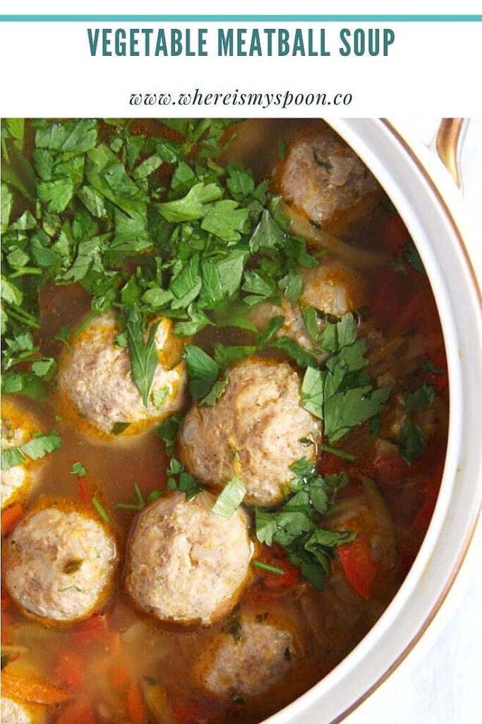 vegetable soup with meatballs