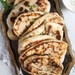 pin image with the title afghan naan bread.