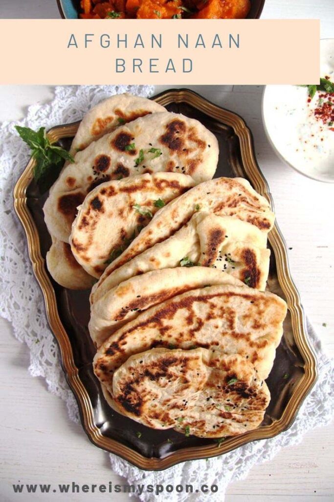 afghan naan bread on a platter