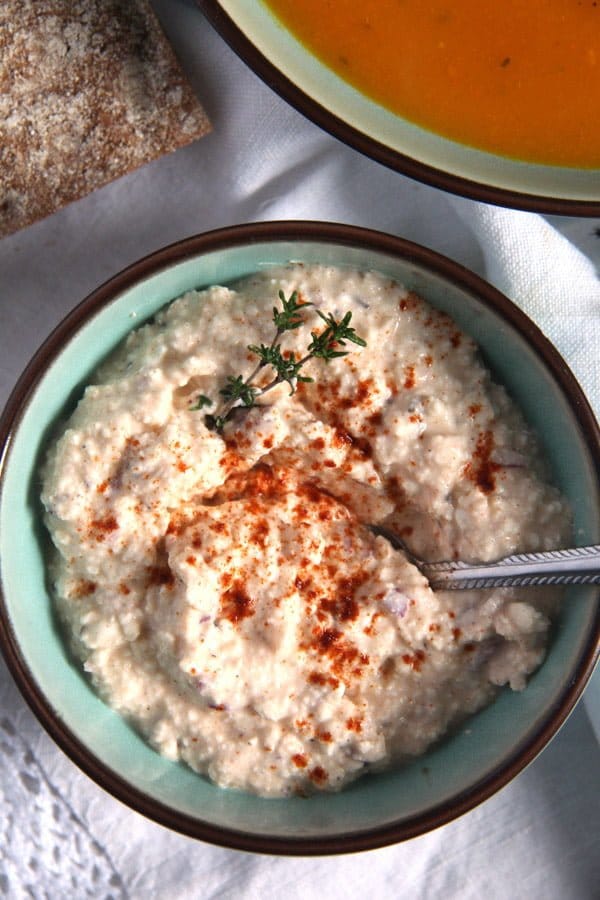 Hungarian Dip or Spread with Feta, Paprika and Caraway Seeds