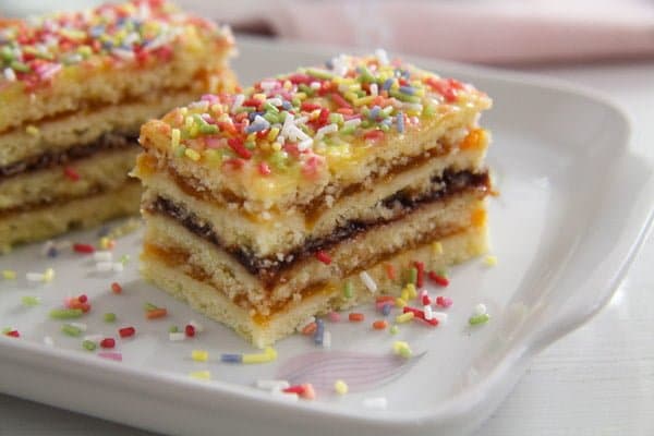 Layered Cake with Jam Filling – Romanian Cake Harlequin