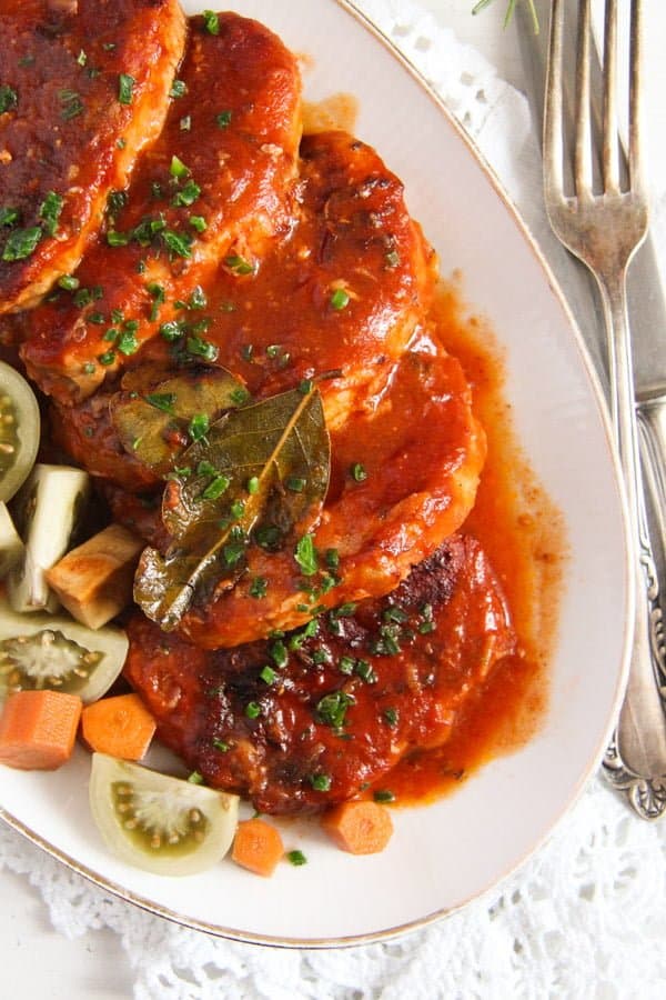 roasted pork in tomato sauce