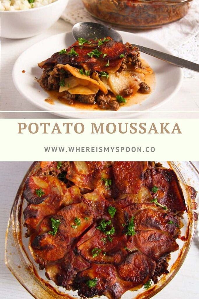 dish with potato moussaka