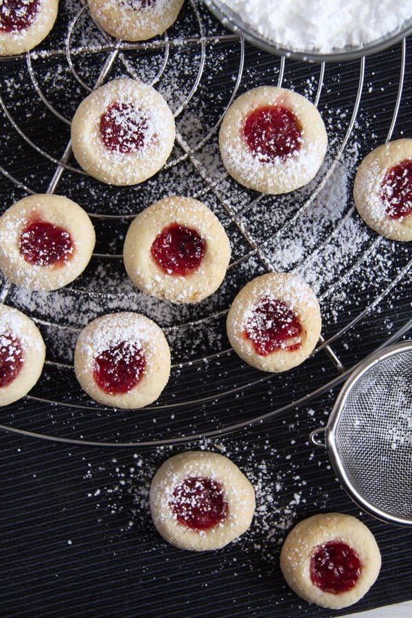 Easy Five Ingredient Thumbprint Cookies with Jam