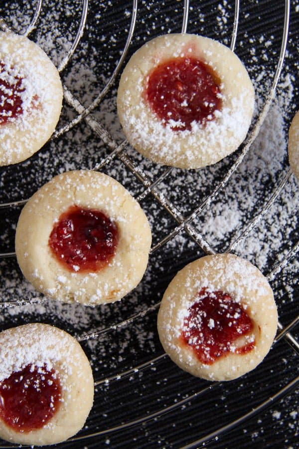 Easy Five Ingredient Thumbprint Cookies with Jam