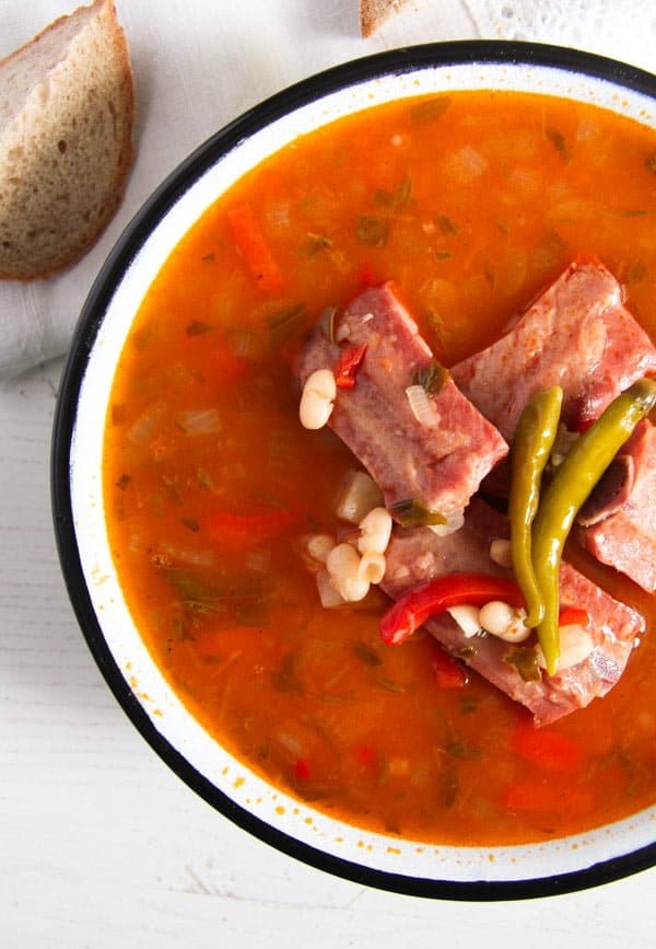 Pork Rib Soup (with White Beans and Vegetables)