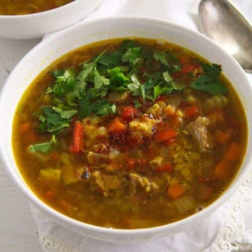 Beef Bone Soup with Lentils - Where Is My Spoon