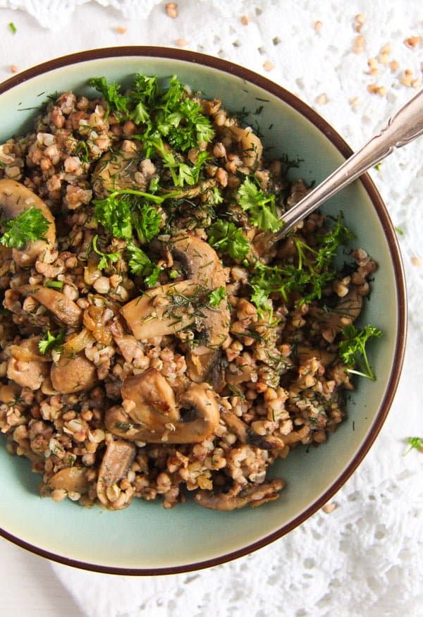 Roasted Buckwheat with Mushrooms and Onions – Polish Kasha