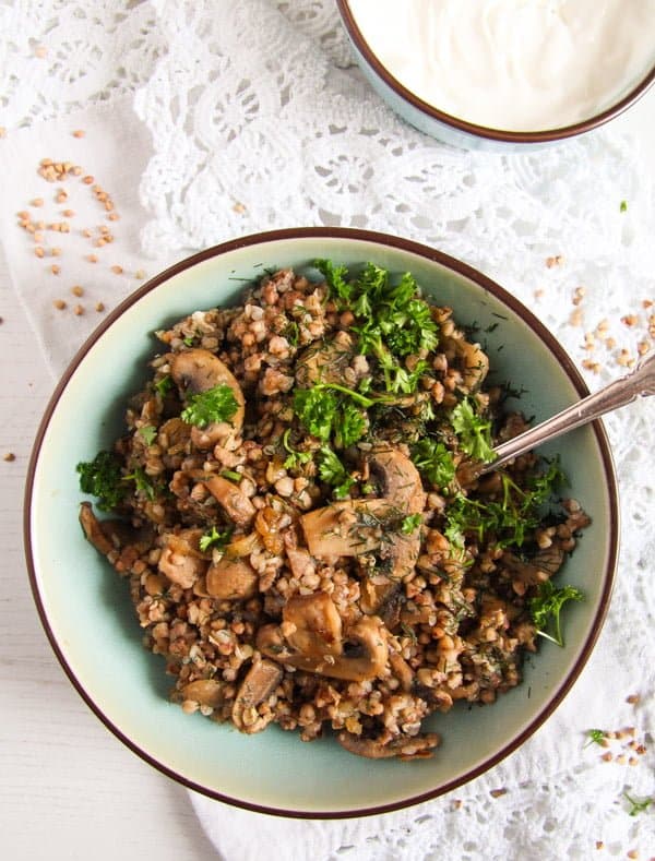 Roasted Buckwheat with Mushrooms and Onions – Polish Kasha