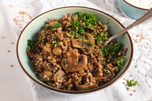 Roasted Buckwheat with Mushrooms and Onions – Polish Kasha