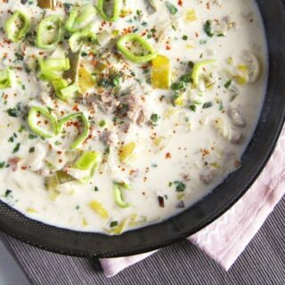 German Cheese and Leek Soup with Ground Pork leek soup 2 320x320 German Cheese and Leek Soup with Ground Pork