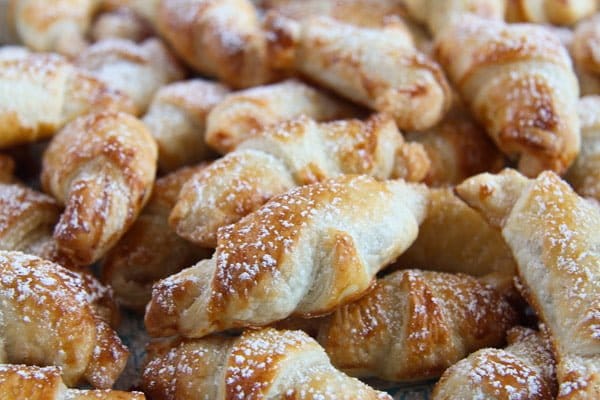 Easy Rose Jam Filled Puff Pastry Croissants