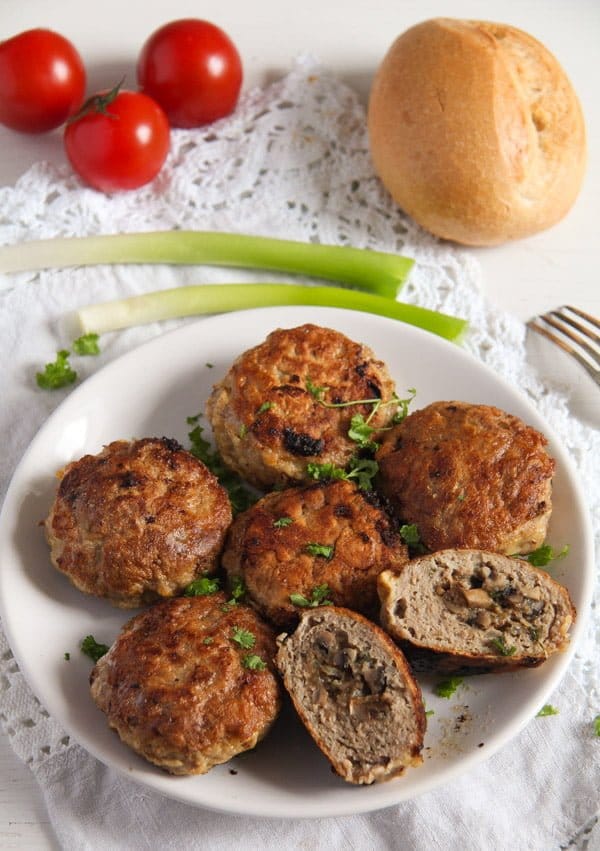 Skillet Mushroom Stuffed Meatballs with Herbs – Polish Recipe