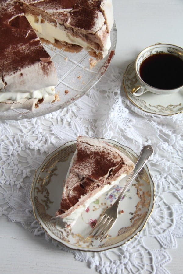 Meringue Cake with Mascarpone – Polish Bezowy Torte