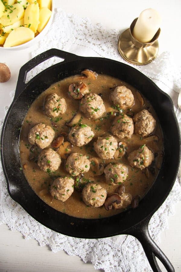 Polish Meatballs with Mushroom Sour Cream Gravy