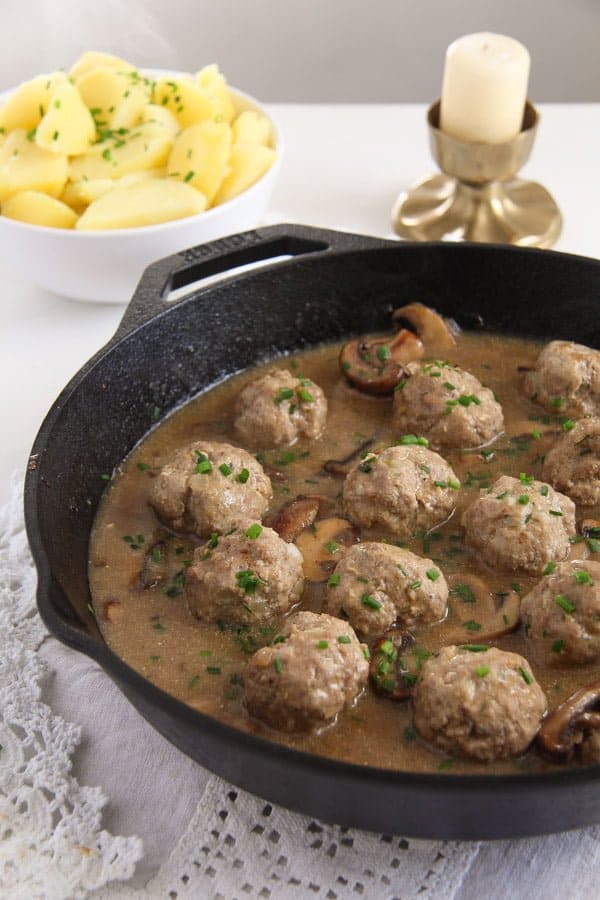 Polish Meatballs with Mushroom Sour Cream Gravy