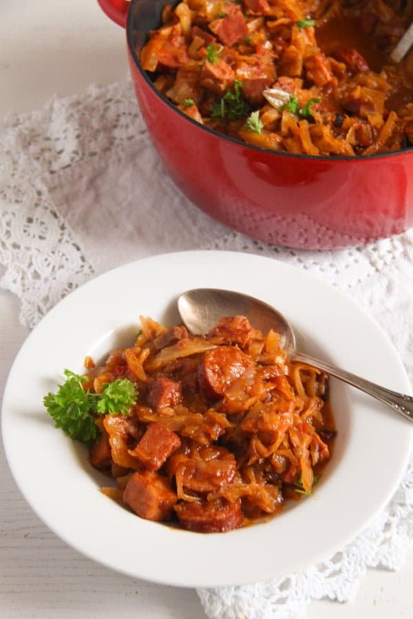 Sauerkraut Stew with Pork and Sausages – Polish Bigos Recipe