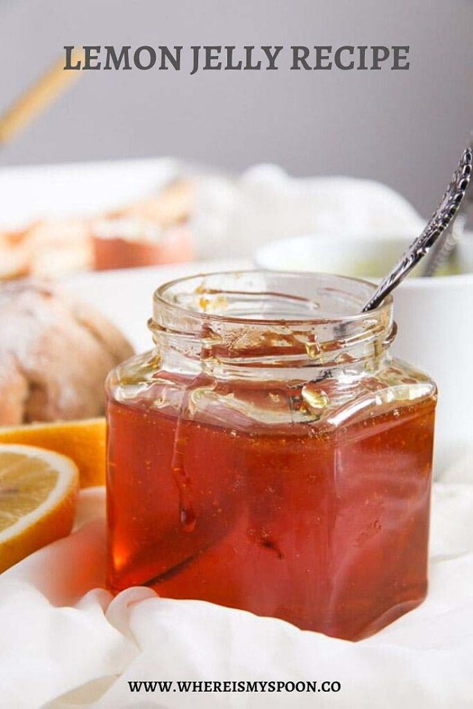 jar of fresh lemon jelly