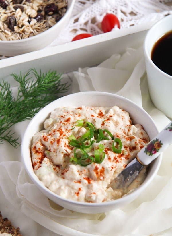 The Best Camembert Cream Cheese and Scallion Bread Spread