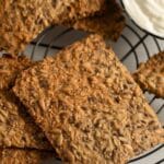 pinterest image with the title crispbread.