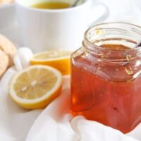 jar of fresh lemon jelly