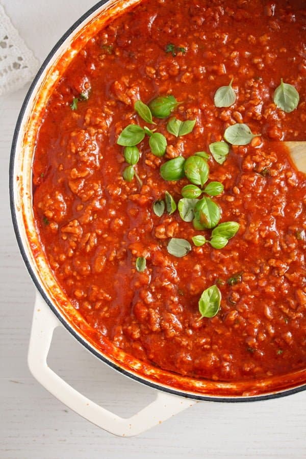 calabrian ground meat sauce for pasta