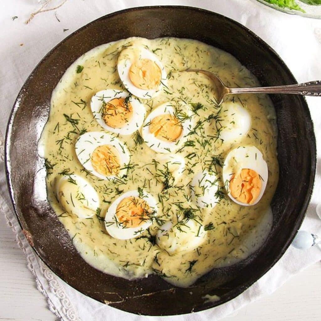 German Eggs in Mustard Sauce