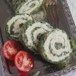 pinterest image spinach roll with cheese.