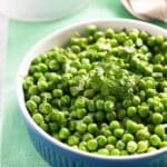 pinterest image with title for buttered peas.