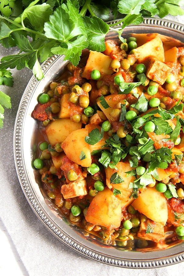 vegan tofu potato curry