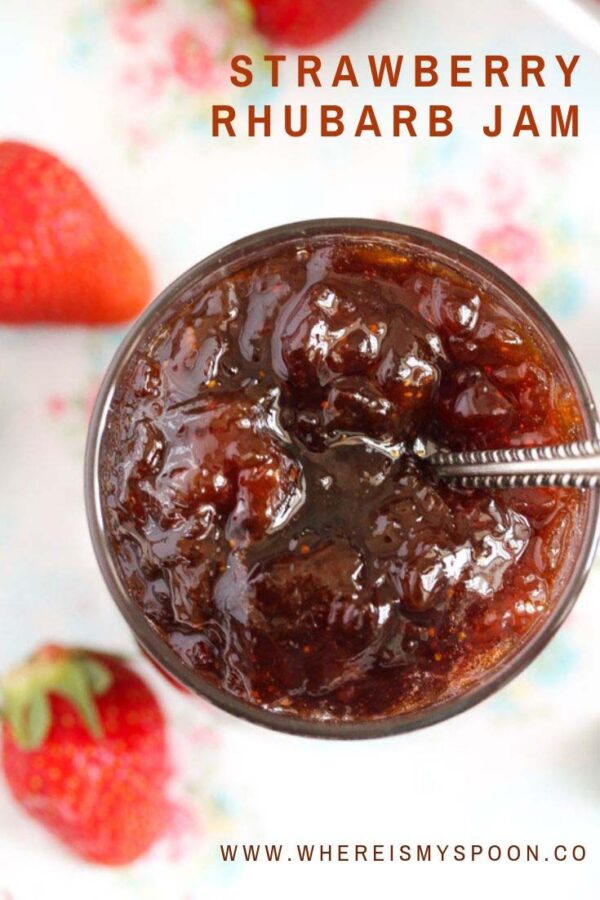 Strawberry Rhubarb Jam without Pectin