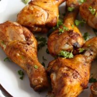 roasted chicken drumsticks in the oven