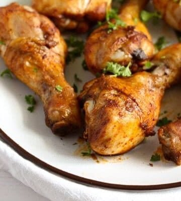poultry legs with curry marinade