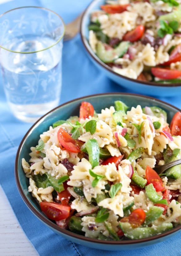 Feta Pasta Salad - Greek Style