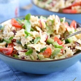 Feta Pasta Salad Greek Style greek pasta salad 7 320x320 Feta Pasta Salad Greek Style