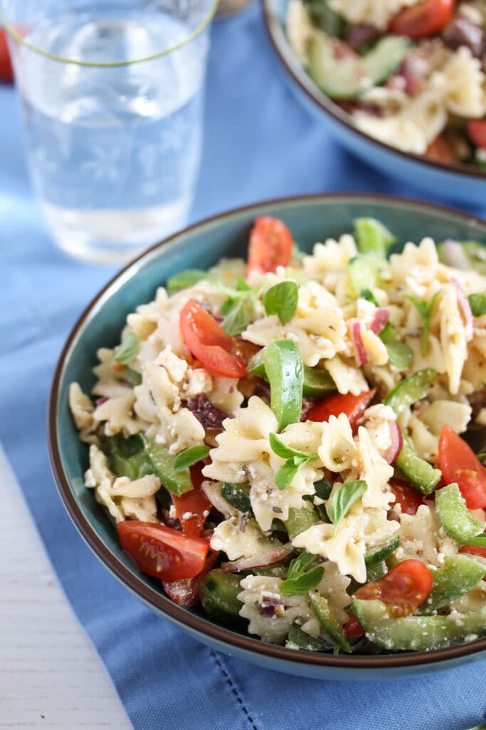 Potluck Pasta Salad - Greek-Style - Where Is My Spoon