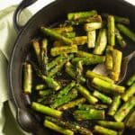 pinterest image with the title sauteed asparagus.