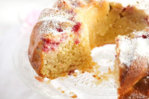 Strawberry Rhubarb Bundt Cake with Yogurt - Where Is My Spoon