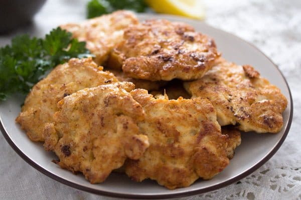 russian chicken fritters or patties