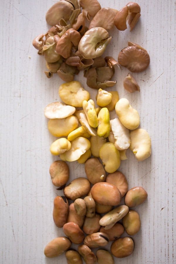 how to peel dried fava beans