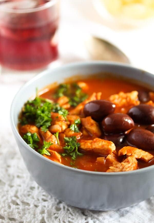 Moroccan stew with chicken