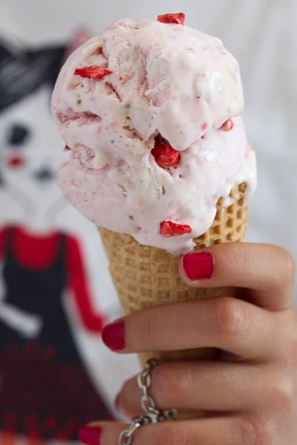 homemade strawberry ice cream